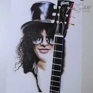Airbrush Portrait Of Slash (Guns N´ Roses)