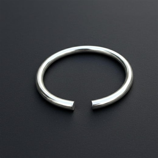 Thick Heavy 925 Silver Bangle Bracelet, Chunky Solid 925 Sterling Cuff, Adjustable Unisex Gift Bangle - Etsy