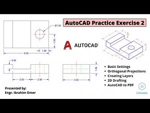 Autocad practice exercise 2 | Orthogonal projections | Layers in Autocad | Isometric to orthographic