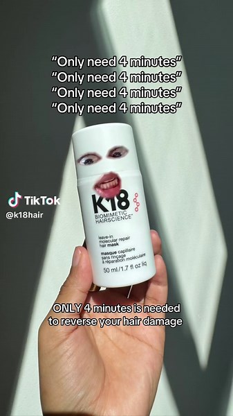 K18 Leave-In Molecular Repair Hair Mask in 4 Minutes