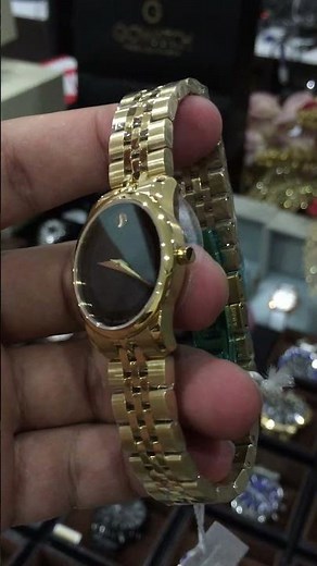 Movado Museum Classic Black Dial Yellow Gold PVD-finished Stainless Steel Ladies Watch 0607005