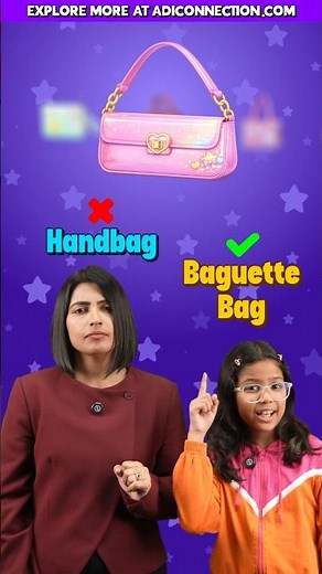 Learn Different Handbag Names for Kids 👜 | Clutch, Tote, Sling & More | Adi Connection #shorts