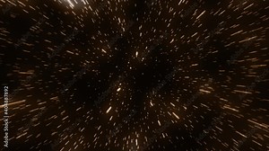 Moving Star Field, Space Travel, Light Speed Journey, Flying Stars Loop Animation. High Quality 4K Resolution.
