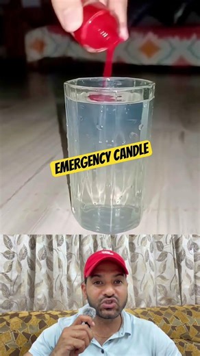 At time of emergency lit fire with help of nail polish and water in glass