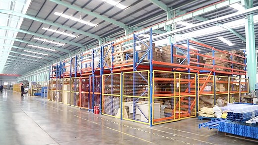 Industrial Warehouse Storage Racking System Mezzanine Steel Platform with Steel Stair