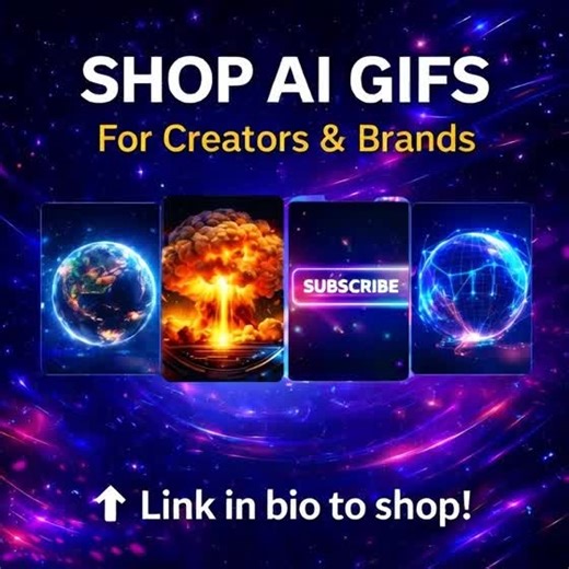 Creators & brands 👀 These AI GIFs are designed to boost retention and make content pop. New drop just went live 🚀 👉 Shop via link in bio #contentcreators #brandingtools #videomarketing #digitalproducts #creatoreconomy