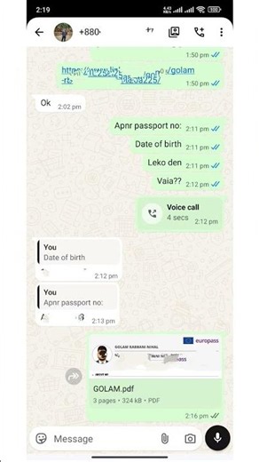 for Germany Student visa europass cv