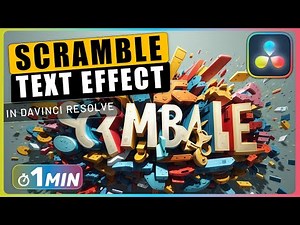 How to Create SCRAMBLE TEXT Effect with Fusion Modifiers in Davinci Resolve