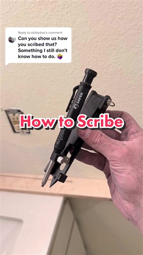 Scribing Tool for Custom Bathroom Vanity Fit