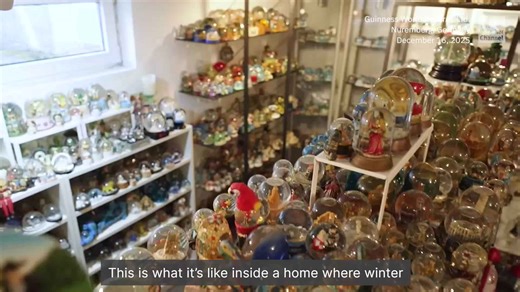 Meet the winter weather superfan who owns 11,000 snow globes