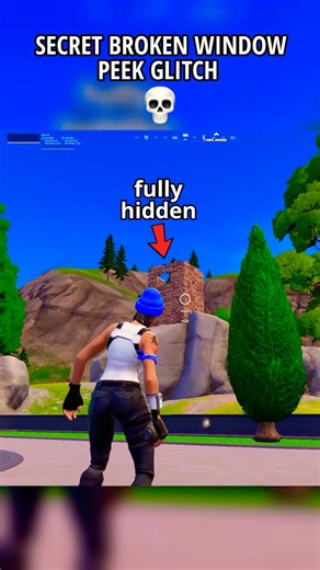SECRET BROKEN WINDOW PEEK GLITCH in Fortnite Chapter 7 Season 1... 💀 #fortnite #shorts #gaming