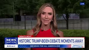 "I think the way it's set up obviously is designed to help Joe Biden": Lara Trump on the first presidential debate. Watch live: https://trib.al/62iWQhV #DebateNight | NewsNation
