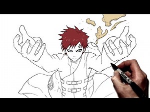 How To Draw Gaara | Step By Step | Naruto