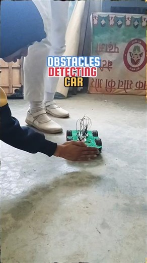 Obstacle Detecting Car #arduino #robotics #schoolprojects #techshorts #diycrafts #viralvideo #diy