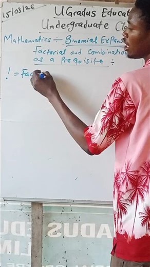 |BINOMIAL|-Factorial (!) as a Pre-requisite to understanding organic chemistry.