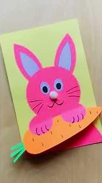 Easy and Cute Easter card 🐰🎉 Card for Easter #shorts #easter2021