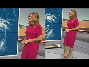 Jen Carfagno - The Weather Channel - 091621 Red Dress - Profile View - Easy On The Eyes