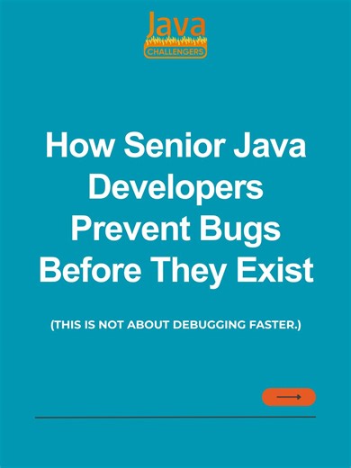 Java Challengers - Rafael del Nero | Some senior Java developers deal with far fewer surprises in production, not because they write flawless code, but because they spot the... | Instagram