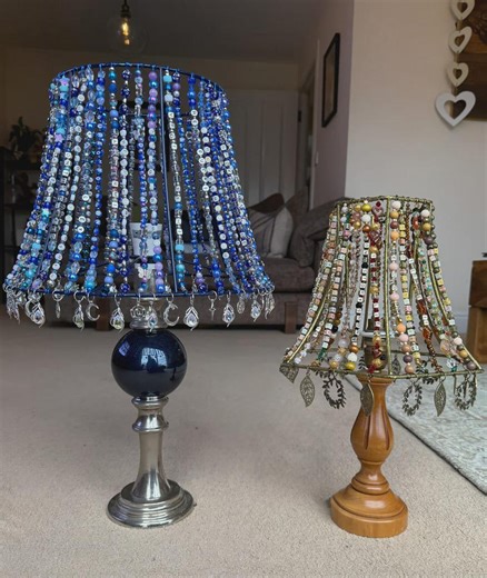 Handmade Friendship Bracelet Beaded Lamp Shades - Etsy