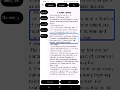 TAN Accessibility Bytes | Screen Reader Tips: Understanding the TAN App Layout