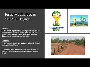 Leaving Cert Regional Geography: Tertiary economic activities in Brazil.