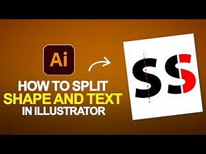 How to Split Shapes and Text in Illustrator | Illustrator Beginner Tutorial