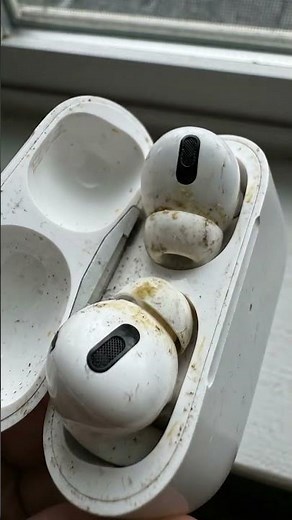 Cleaning the Dirtiest AirPods Ever 🎧 Satisfying Deep Clean ✨ #Shorts #beforeafter