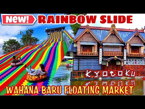RAINBOW SLIDE FLOATING MARKET LEMBANG | WAHANA TERBARU YANG LAGI HITS DAN VIRAL DI LEMBANG BANDUNG