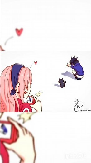 sasuke is catboy 😻✨ #naruto #boruto #sasuke #anime #sarada #sakura #sasusaku