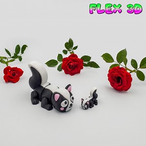 Flex 3D Skunk Chunky, .STL Files for 3D Printing, Flexi, Print-in-place - Etsy Canada