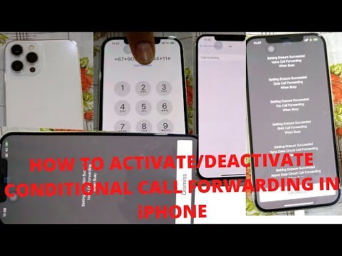 ALL iphone CONDITIONAL CALL FORWARDING ACTIVATE AND DEACTIVATE PROCESS