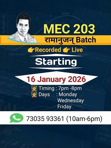 MEC 203 Quantitative Methods Classes & Lecture #mec203quantitativemethod