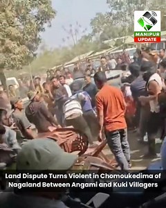 Land Dispute Turns Violent in Chomoukedima of Nagaland Between Angami and Kuki Villagers FEB 13, 2025 (IMP): In what is believed to be a land dispute between the Angami tribe and the Kuki community in Moava Village of Medziphima sub-division in Chomoukedima district of Nagaland, violence broke out this morning, leading to the loss of properties, including the burning of houses and damage to vehicles. Some houses and vehicles in the village were seen burnt down, and some vehicles were found overt