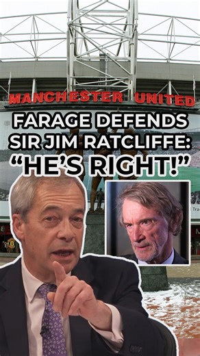 GB News | Nigel Farage says he agrees with Sir Jim Ratcliffe after the businessman spoke out about uncontrolled mass migration. In an interview, the... | Instagram