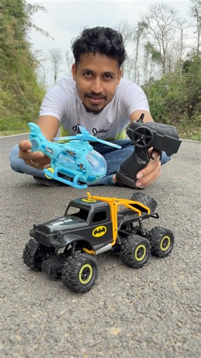 Helicopter Vs New Remote Control Off-Roading Six Wheel Car Unboxing😍