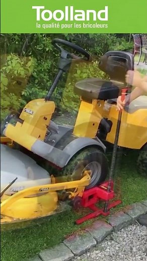 Lève-tracteur pour tondeuse à gazon, manivelle, hauteur 79 cm, vert, 400 kg