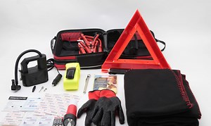 Justin Case SUV Roadside Emergency Car Kit with Portable Air Compressor