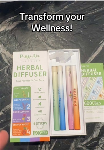 Ditch the junk & level up your wellness game with PuffiAir Herbal Diffusers! 🌱💨 100% natural, zero nicotine portable powerhouses – Sleep like a baby with Melatonin vibes 😴, crush fatigue with natural Energy boost ⚡, detox your liver with milk thistle magic 🍵, or cleanse lungs for that fresh breath feel 💨. 600 puffs of pure herbal goodness in every one! Top seller for a reason – free shipping & holiday ready! Who’s grabbing theirs before they’re gone? #NaturalRemedies #HolisticHealth #Herbal