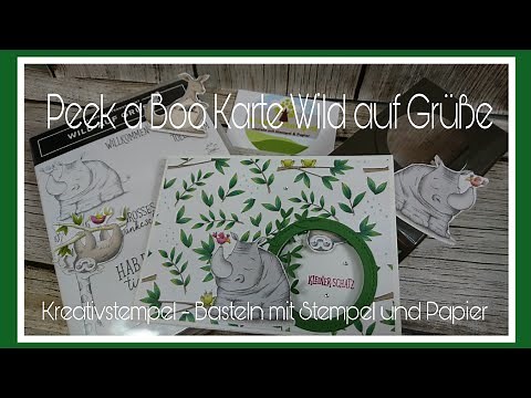 Wie bastel ich eine einfache Peek a Boo Karte? - Wild auf Grüße Peekaboo Slider Card