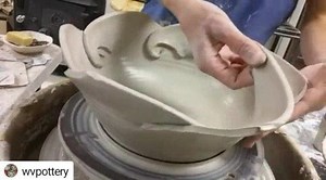 117K views · 1.5K reactions | How to make a wave bowl ❤ ••• Follow @wvpottery for more! ••• "Take a really big bowl and mark it equally. Cut it. Fold it. Wrap it around itself to make spirals. Could be flowers but I see waves in my class VI wave bowl...one of my favorite serving bowls to make" | The Ceramic School | Facebook