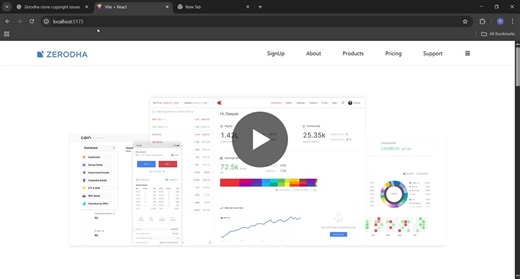Zerodha Clone (MERN Project Journey) Today I continued my journey of building a Zerodha-inspired trading platform UI. After setting up the base structure (Landing Page, Navbar Footer), I focused… | praveen chalawadi