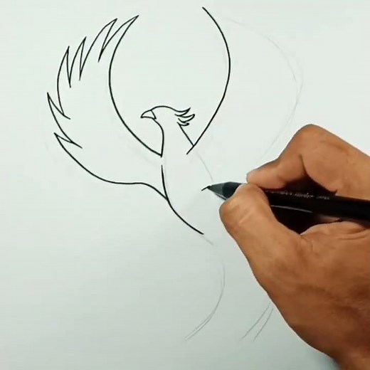 How to draw Phoenix #shorts