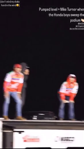 Throwback to one of the wildest nights in Turner Racing history. Devil’s Bowl 2023 — Honda 1-2-3, Mike Turner 100 miles an hour on top of the hauler. History was made, and he felt every second of it. Happy birthday, boss. ➡️ Mike Turner 📹 Melissa Lowe | Turner Racing