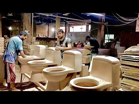 How Toilet Commodes Are Made || Ceramic Casting Unit