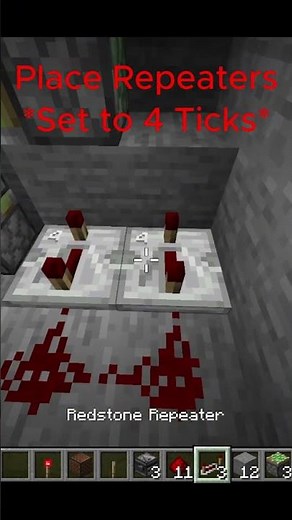 How to Make a 2x1 Pull Down Piston Door in Minecraft