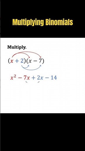 Multiplying Binomials #algebra #foil