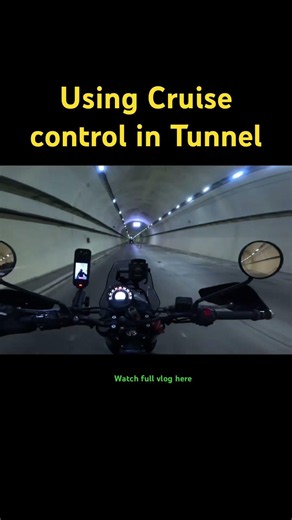 Using Cruise control in Tunnel | #scram440 #royalenfield #shortsfeed #ytshorts