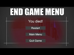 End Game Menu - FPS Game In Unity With Blender