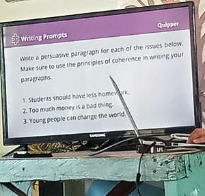 Write a persuasive paragraph for each of the issues below. Make... | Filo