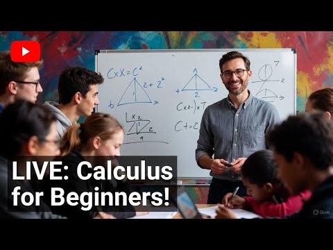 🔴 LIVE: Calculus Differentiation for Absolute Beginners! 🔴